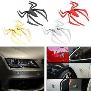 גאג׳דטים לרכב מדבקות לרכב Auto Logo Car Sticker Metal Badge Emblem Spider Shape 3D Car Decal Sticker DIY