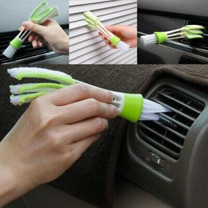 1x Car Cleaning Accessories Auto Air Conditioner Vent Blinds Brush Cloth Cleaner