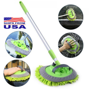 Adjustable Telescopic Car Wash Brush Kit Mop Long Handle Vehicle Cleaning Tool