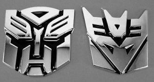 גאג׳דטים לרכב מדבקות לרכב 3D Logo Protector Autobot Transformers Emblem Badge Graphics Decal Car Sticker h
