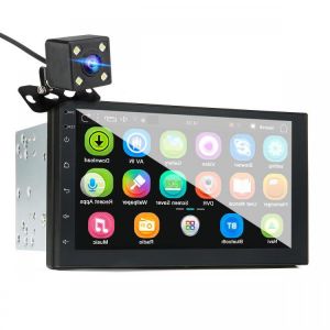 גאג׳דטים לרכב מסכי מולטימדיה iMars 7 Inch 2 Din for Android 8.0 Car Stereo Radio MP5 Player 2.5D Screen GPS WIFI bluetooth FM with Rear Camera