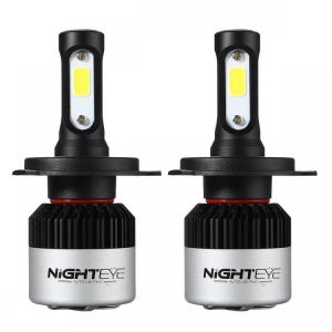 גאג׳דטים לרכב תאורה לרכב NightEye S2 COB LED Car Headlights Bulbs Fog Light H1 H4 H7 H11 9005 9006 72W 9000LM 6500K White 2Pcs