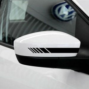 2 PCS Vinyl Rear View Mirror Car Sticker Stripe Decal Emblem For Mercedes-Benz