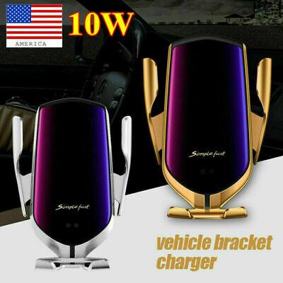 FREE PALESTINE מעמדים ומטענים Wireless Car Charger Fast Charging Phone Mount Holder Stand For Samsung iPhone